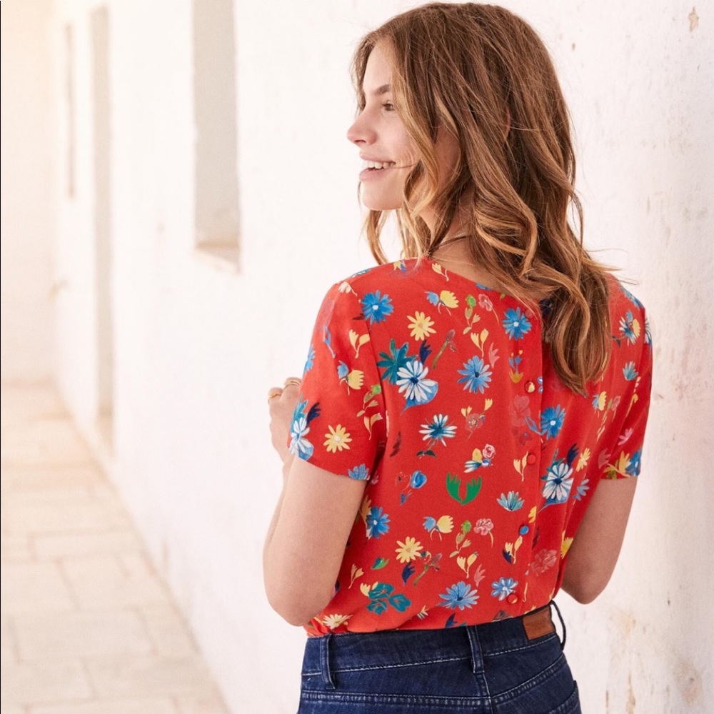 Sezane silk Warry blouse